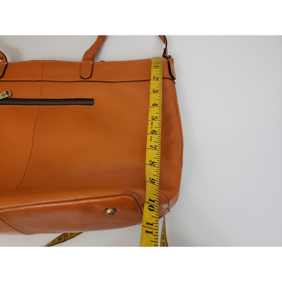 Patricia Nash Mallory Convertible Leather Tote Shoulder bag Sun Yellow Office - Picture 11 of 16